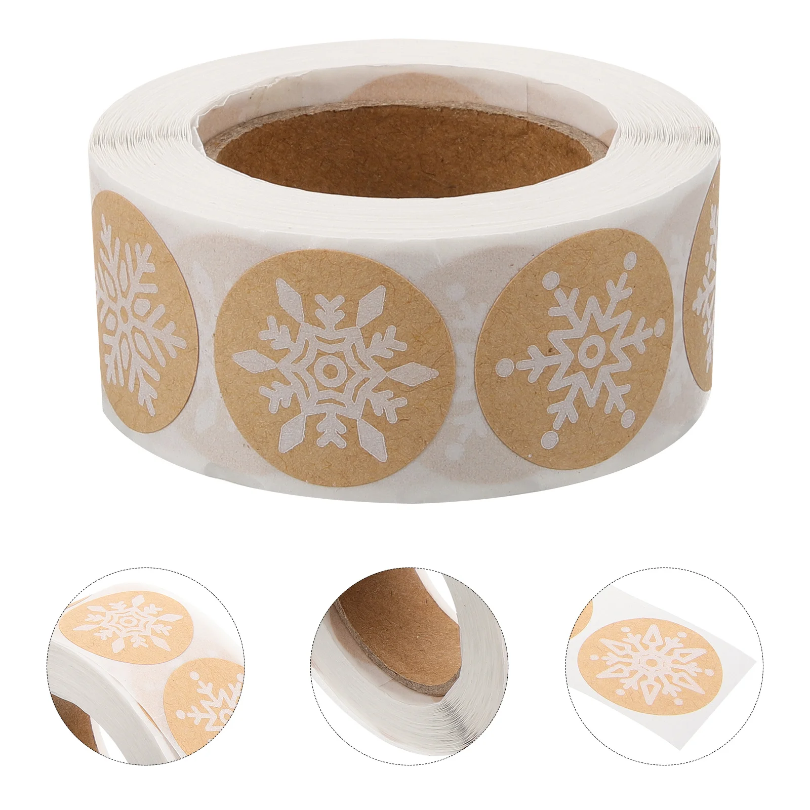 

500Pcs Christmas Snowflake Stickers Strong Adhesive Self Adhesive Candy Bag Sealing Labels Xmas Gift Packing Decals