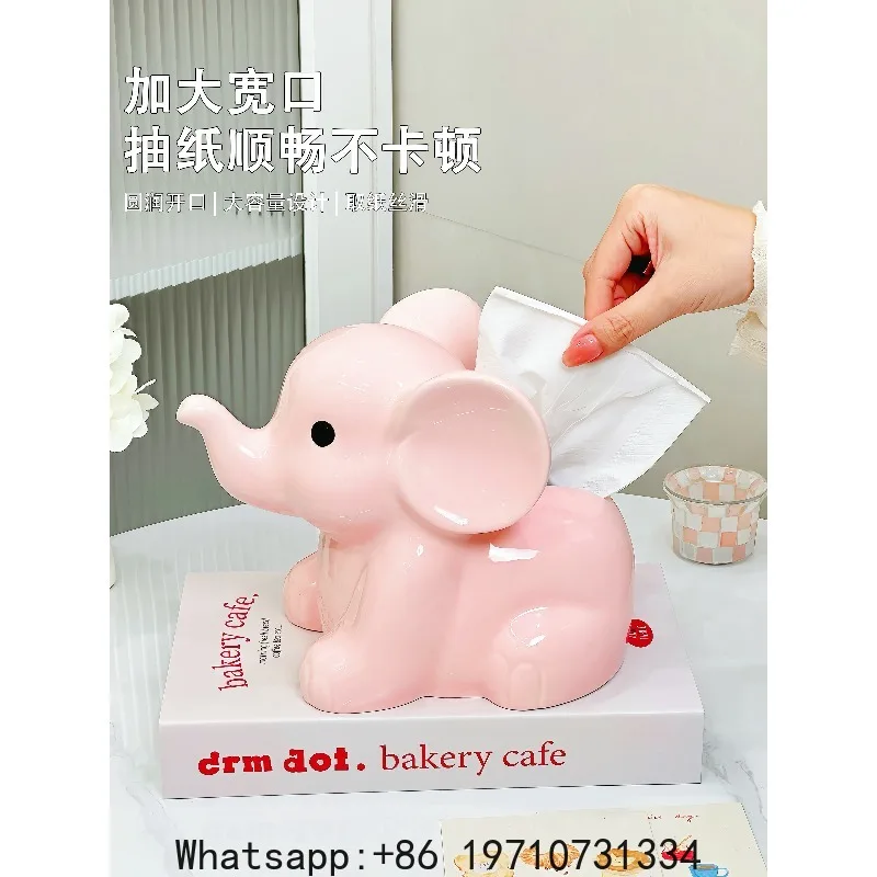 Cartoon Elephant Tissue Box Home Living Room Bedroom Creative Drawer Box