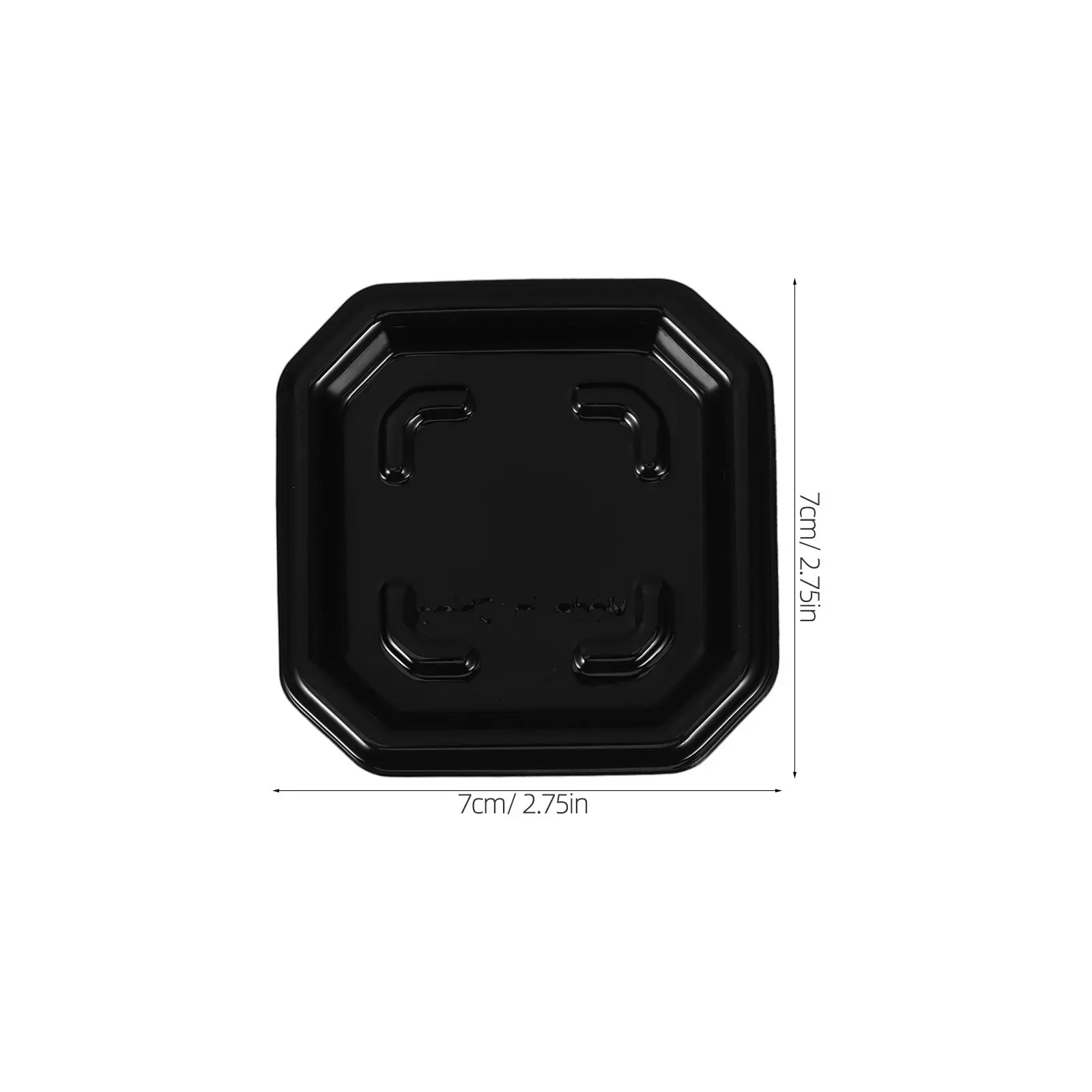 50Pcs Thickened Plastic Square Plant Saucer for Small Succulent Pots Transparent Heavy Duty Drainage Tray Indoor Outdoor Garden