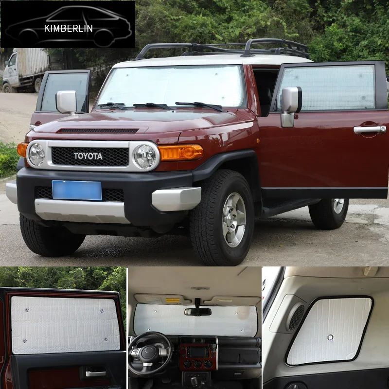 For Toyota FJ Cruiser Full Window Glass Sunshade Car Sunshade Sun Protection UV Protection Windshield Sunshade Shield