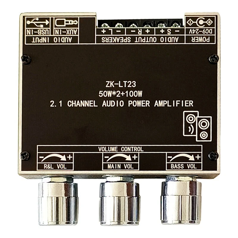 

ZK-LT23 5.1Bluetooth Power Amplifier Board 50W 2.1Channel Amplifier Board With Short Circuit Protection Fit For Sound Box