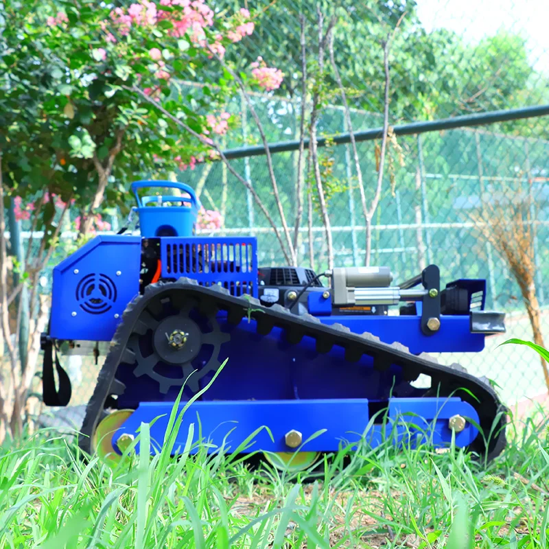 Cortacésped teledirigido personalizado con lata de pala de empuje, el cortacésped de parque más vendido de China