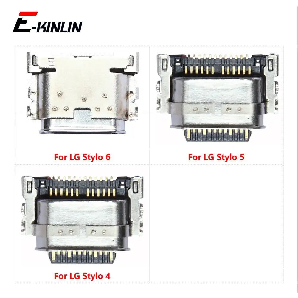 نوع C شاحن شحن التوصيل حوض USB وصلة مرفاع المقبس ميناء ل LG Stylo 6 5 4