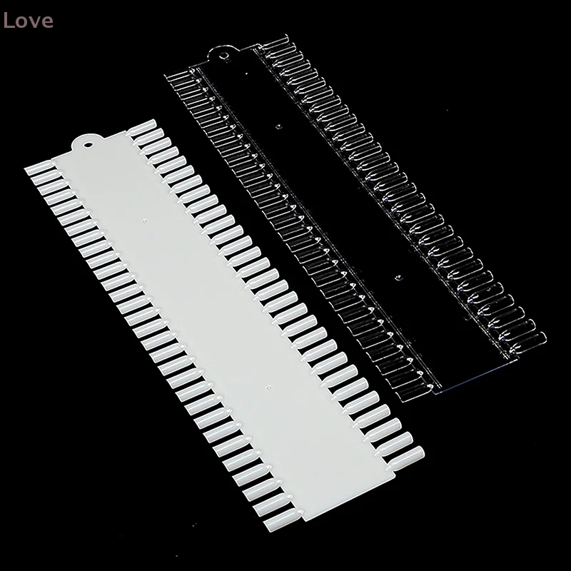 [L&P]60個/セット 付け爪チップ ネイルポリッシュパレットスタンド ショーツール フラットボトム マニキュア ソリッドプラスチック ネイルアートディスプレイツール