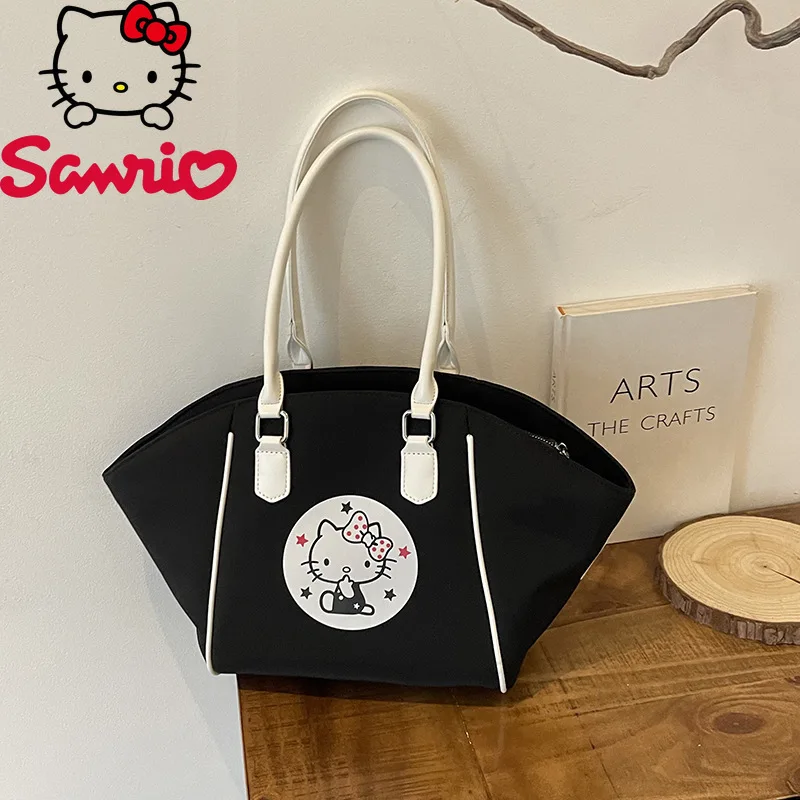Sanrio Hello Kitty New Women's Handbag Luxury Brand Fashion Trend Women's Shoulder Bag Cartoon Cute Tote Bag Large Capacity