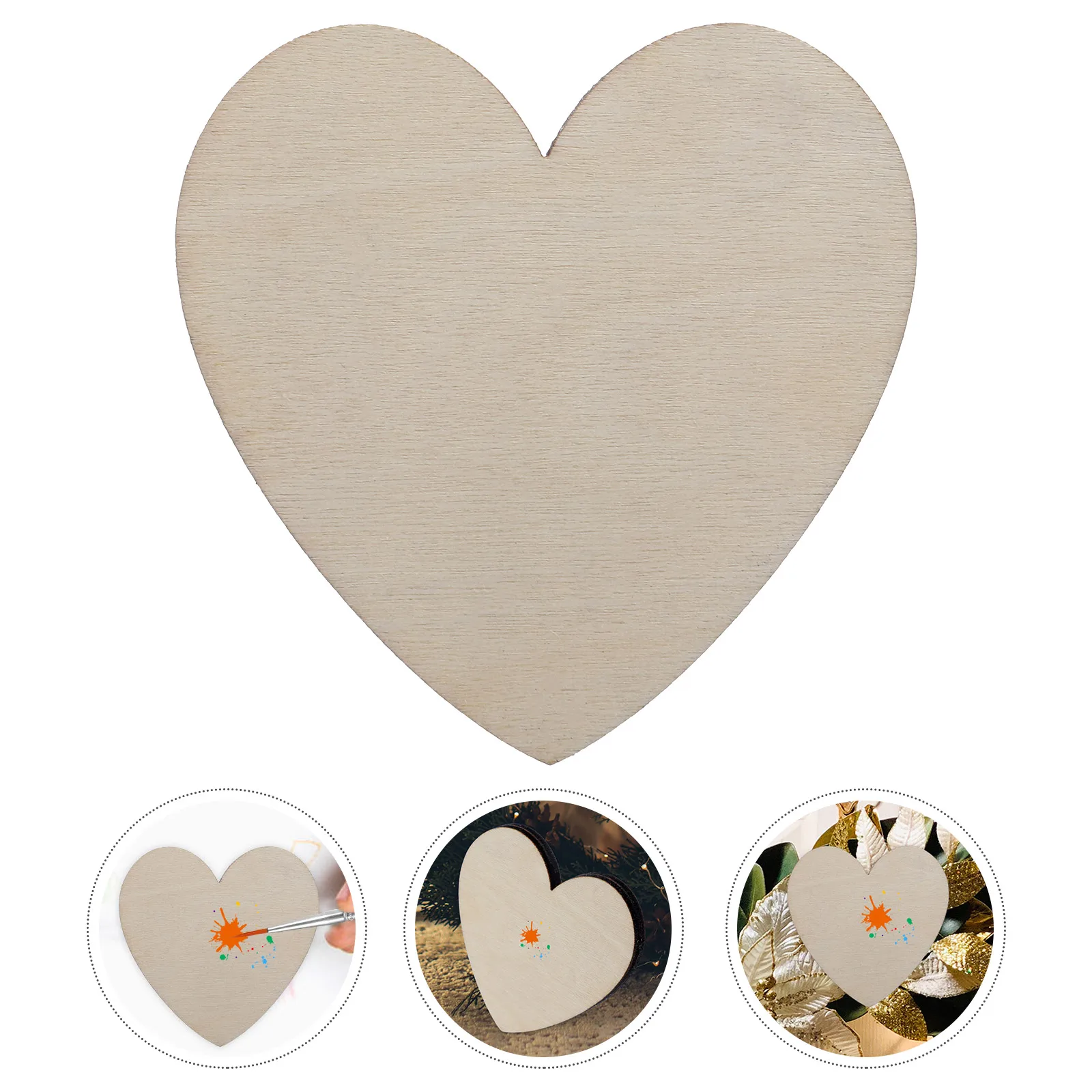 

20 Pcs Creative Painted Wood Pieces Blank Ornaments for Crafting Engraving Blanks Paper Cut Crafts