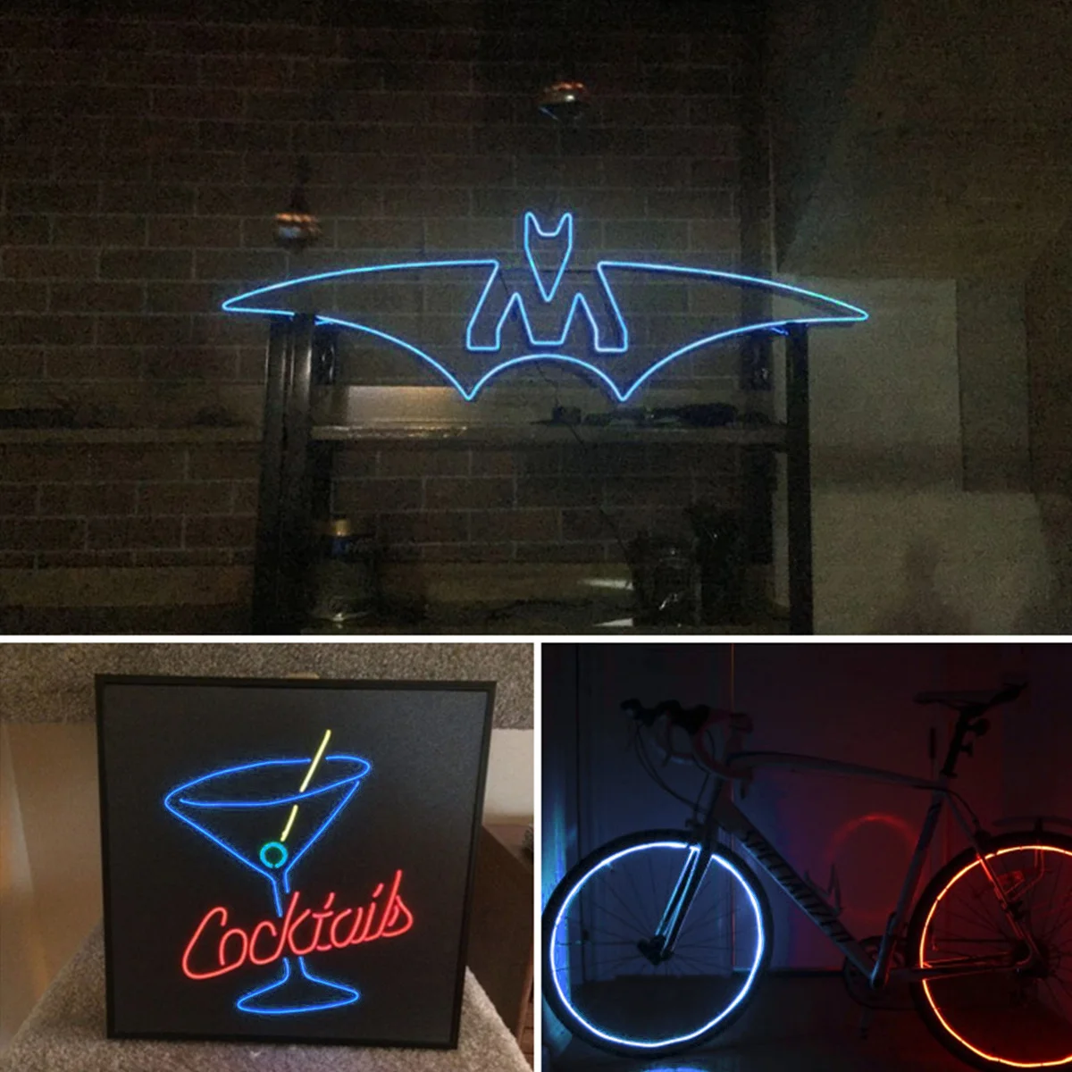 

2M Glowing Wire Electroluminescent Light Flexible Cuttable Decorative Lighting For Halloween Christmas Cosplay Party Car Bike El