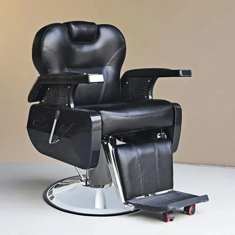 Light Luxury Barber Chair Reclining Rotating Salon Furniture for Hairdresser Shop Cross Border Trade Professional Styling