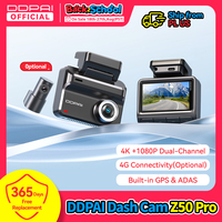 2025 New DDPAI Dash Cam Z50 Pro 4K Car Camera Night Vision 5GHz Wi-Fi GPS ADAS 24H Parking Monitor Support Front and Rear Cam