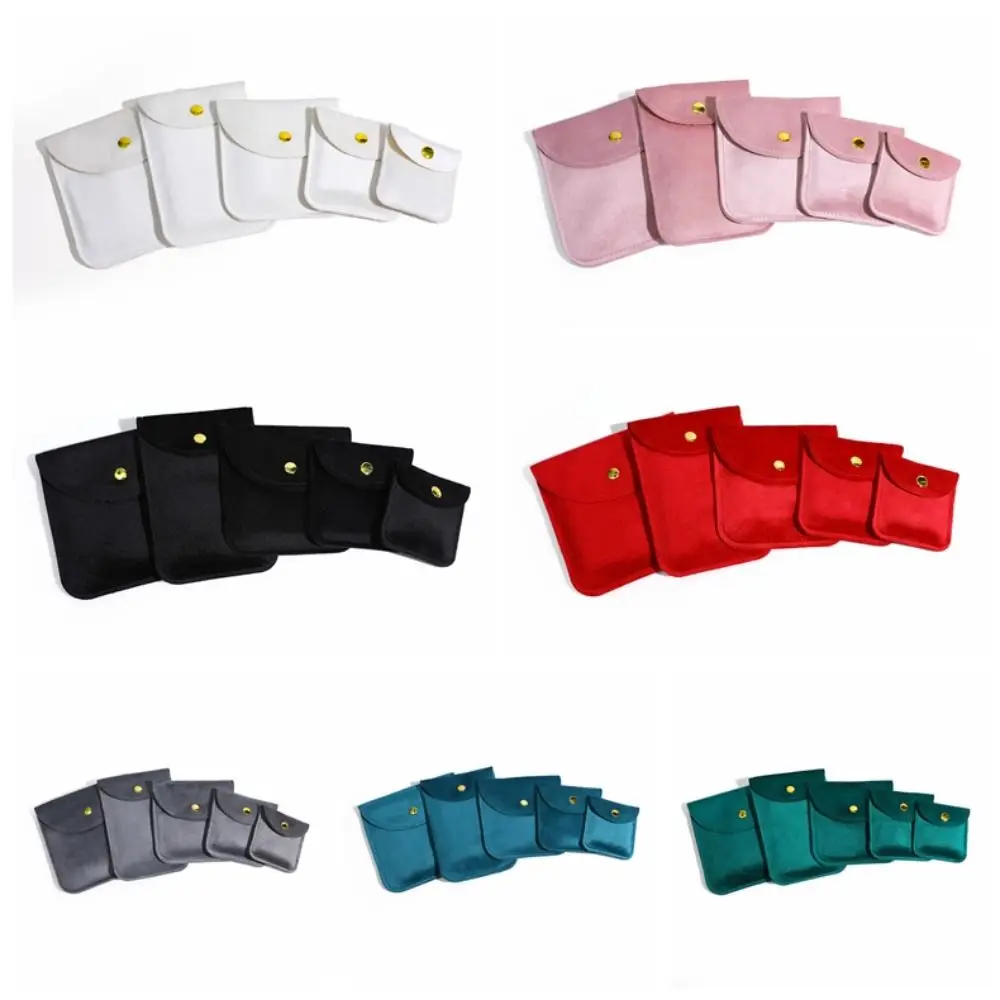5Pcs Velvet Jewelry Packing Bag Bracelet Earrings Rings Necklace Jewelry Display Box Large Capacity Organizer