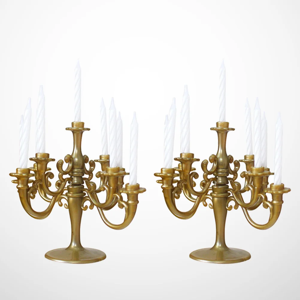 

Candlestick Cake Toppers Candelabra Cake Candlesticks Party Supplies Wedding Birthday Festival universal cake Candle Decors