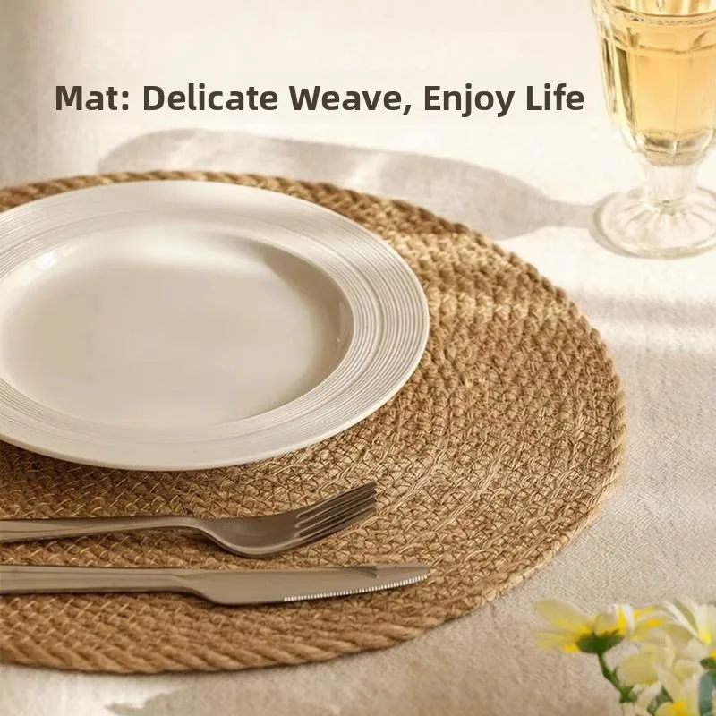 Heat Resistant Pad Nordic Style Handwoven Tea Pot Coaster Dish Plate Bowl Mat Table Decorative Pad Ins Wind Home Use Pad