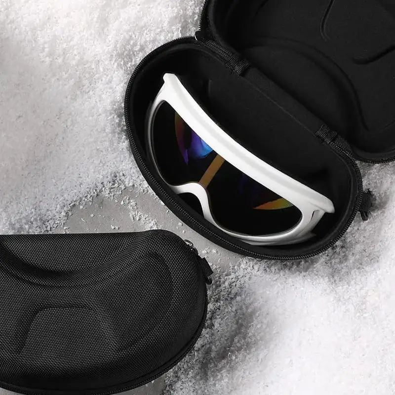 Snow Goggles Case Safety Zippered EVA Hard Ski Goggle Case Motorcycle Snowboard Goggles Skiing Swim Goggles Storage