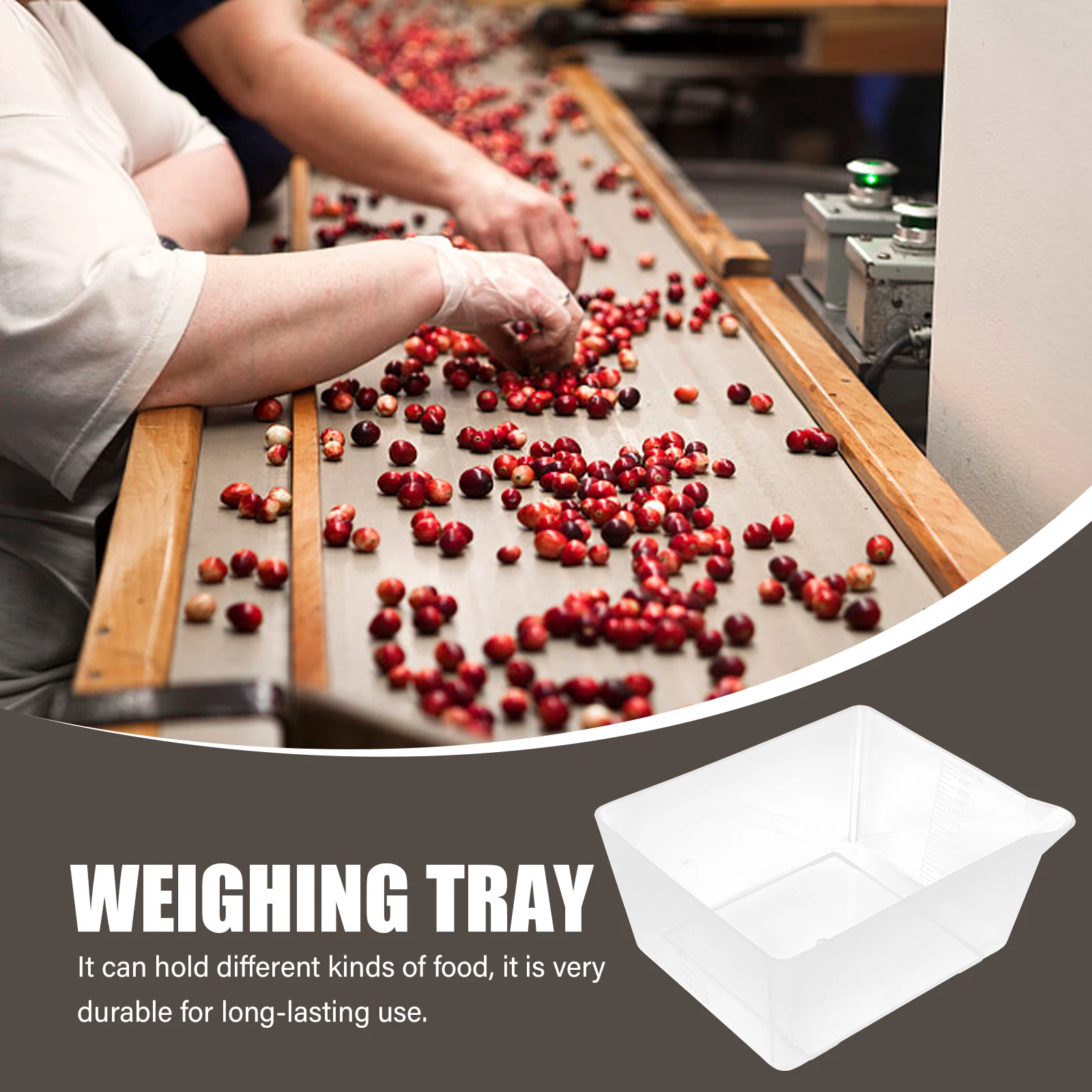 2pcs Acrylic Weighing Tray Transparent Scale Tray Rack Electronic Scale Bowl Food Measurement Lab Pan Kitchen Tool