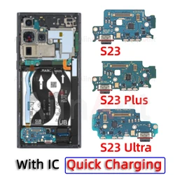 Aiinant USB Port Ladegerät Board Dock Connector Lade Flex Kabel Für Samsung Galaxy S23 Ultra Plus S23 + S911B S916B S918B 5G