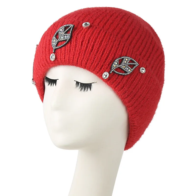 Women's versatile knitted hat for autumn and winter, makes the face look smaller, warm, suitable for large head sizes