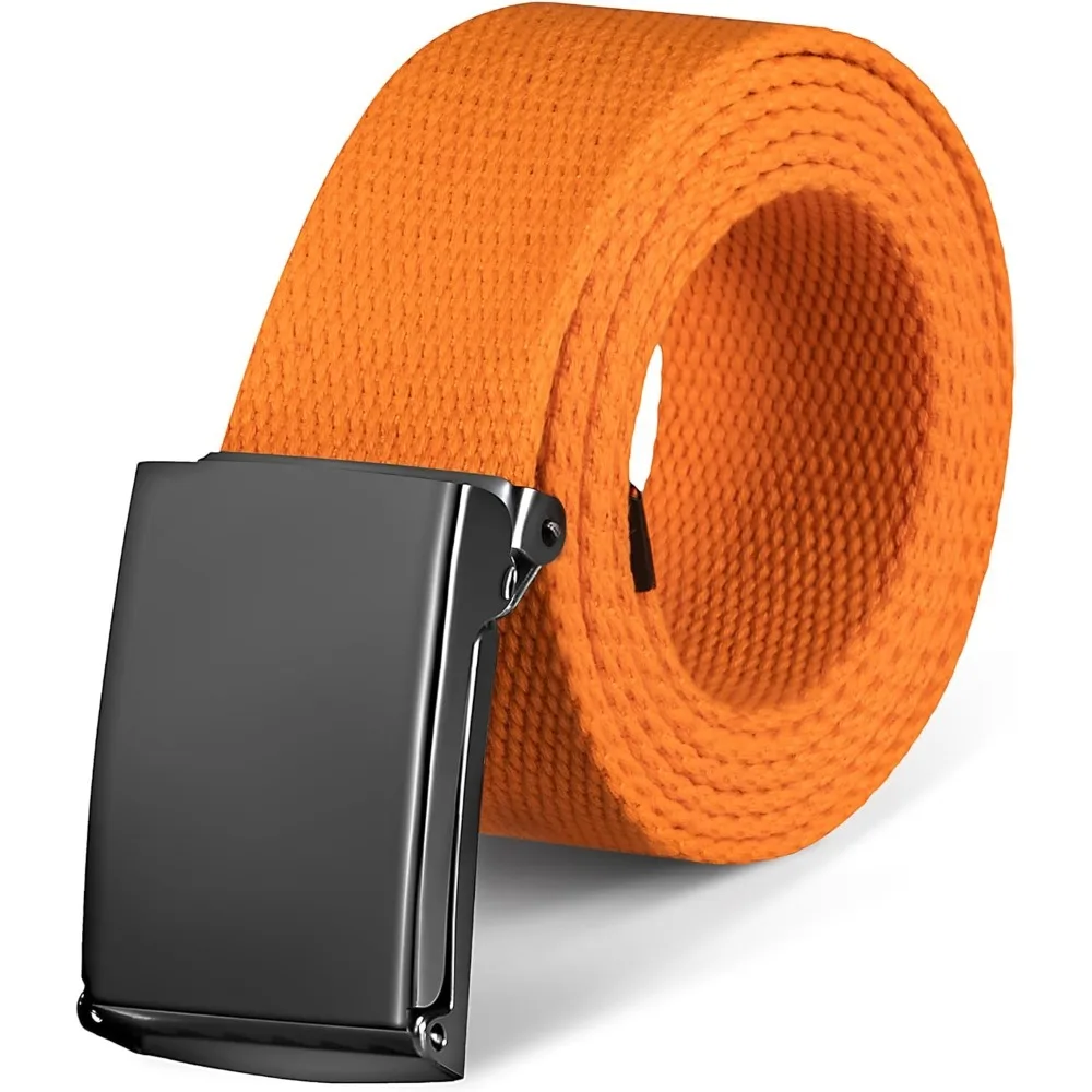 

Мужской ремень, рабочие ремни для мужчин, мужские регулируемые ремни из холщовой ткани без отверстий, черный повседневный деловой ремень