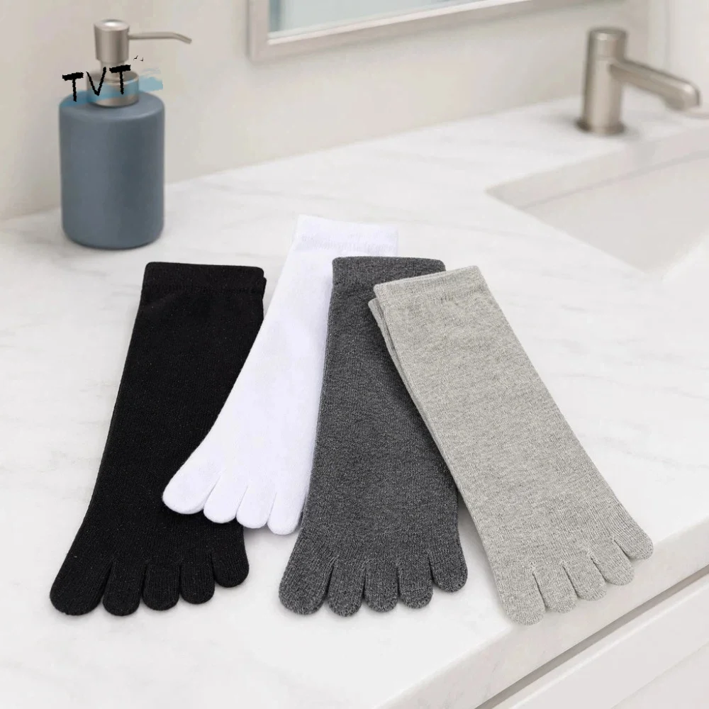 

Hosiery Men's Five Finger Socks Odor Resistant Anti-slip Five Toe Socks Cotton Breathable Sports Socks Bike Bicycle