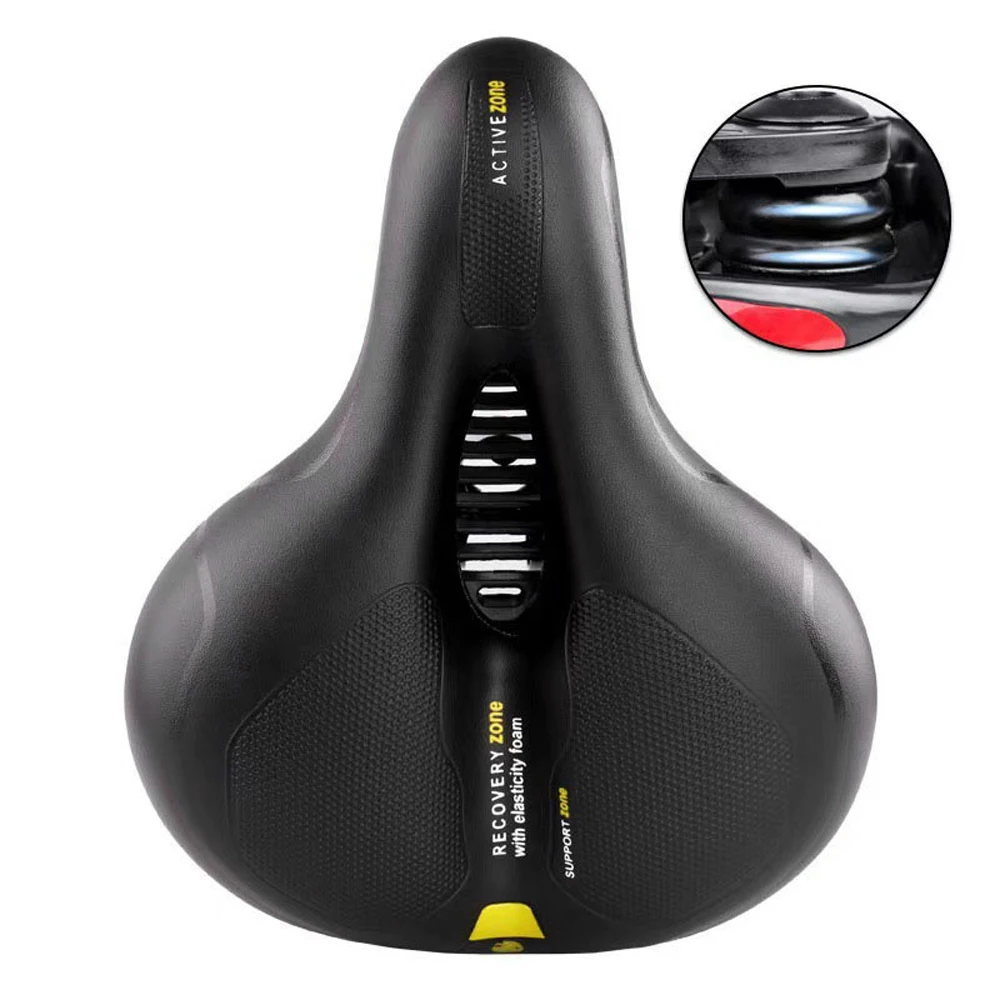 Bike Seat Comfortable & Breathable Bicycle Saddle Cushion Water-Resistant with Dual Shock Absorbing for MTB Mountain Road Bike