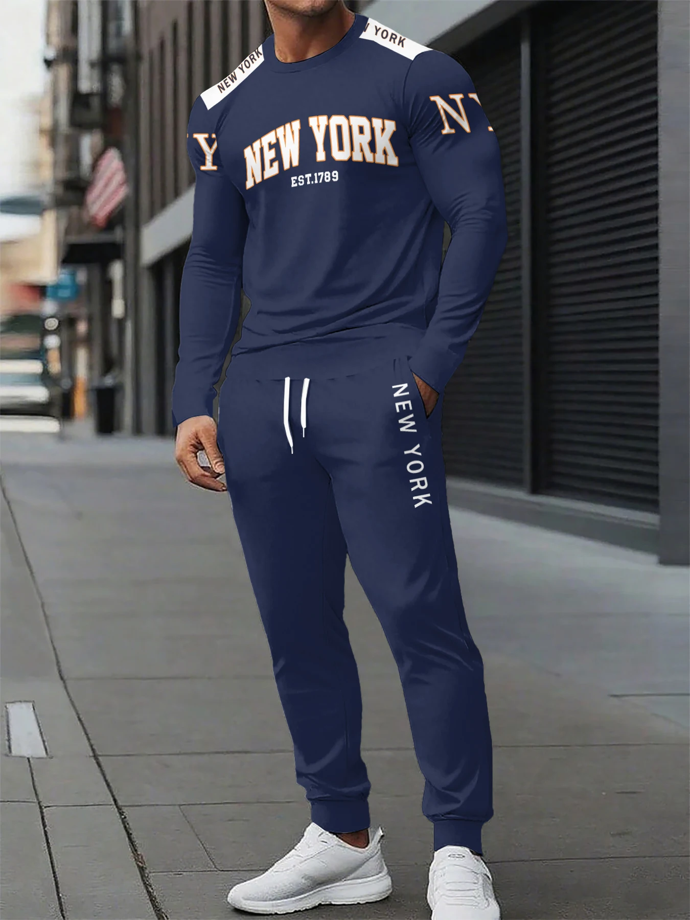 

Bestseller Casual and fashionable letter printed outdoor sports simple soft and breathable men's set