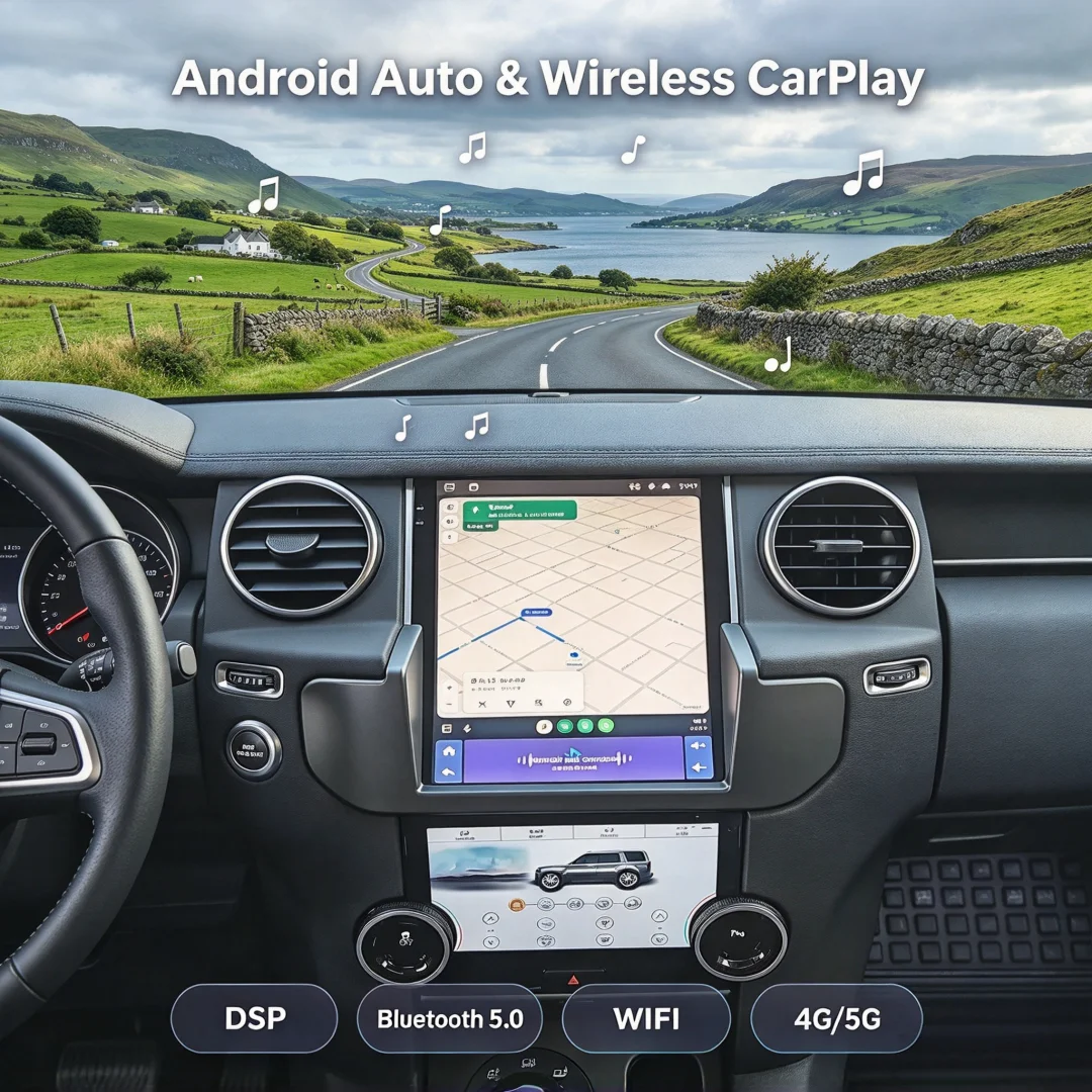 QLED Touch Screen Android Car Radio For Land Rover Discovery 4 LR4 2009-2016 GPS Navigation Car Stereo DVD Player CarPlay 4G HU