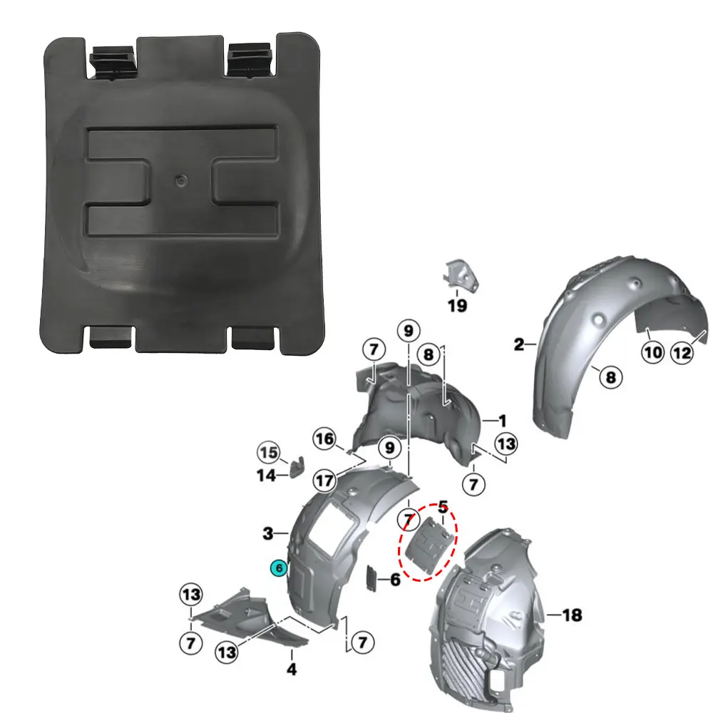 بطانة رفرف عجلة السيارة الأمامية ، غطاء لوحة الوصول ، استبدال لمبة المصباح الأمامي ، BMW F20 ، F30 ، F34 ، F33 ، F36 ، 1 ، 3 ، 4 سلسلة