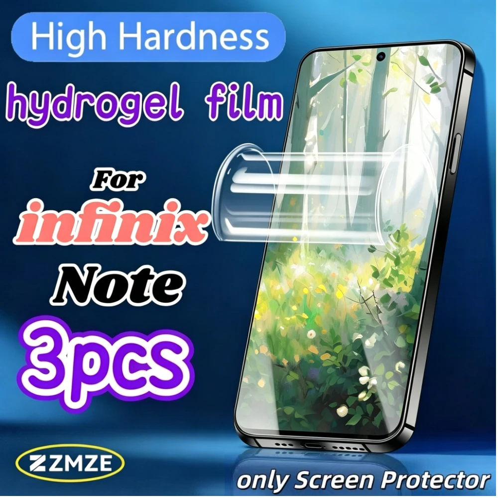 

3Pcs For infinix Note 60 50 40 30 10 Pro+ 60 Ultra 50S 50X 40S 40X 30 VIP 30i Series HD Clear Glossy Protectors Hydrogel Films