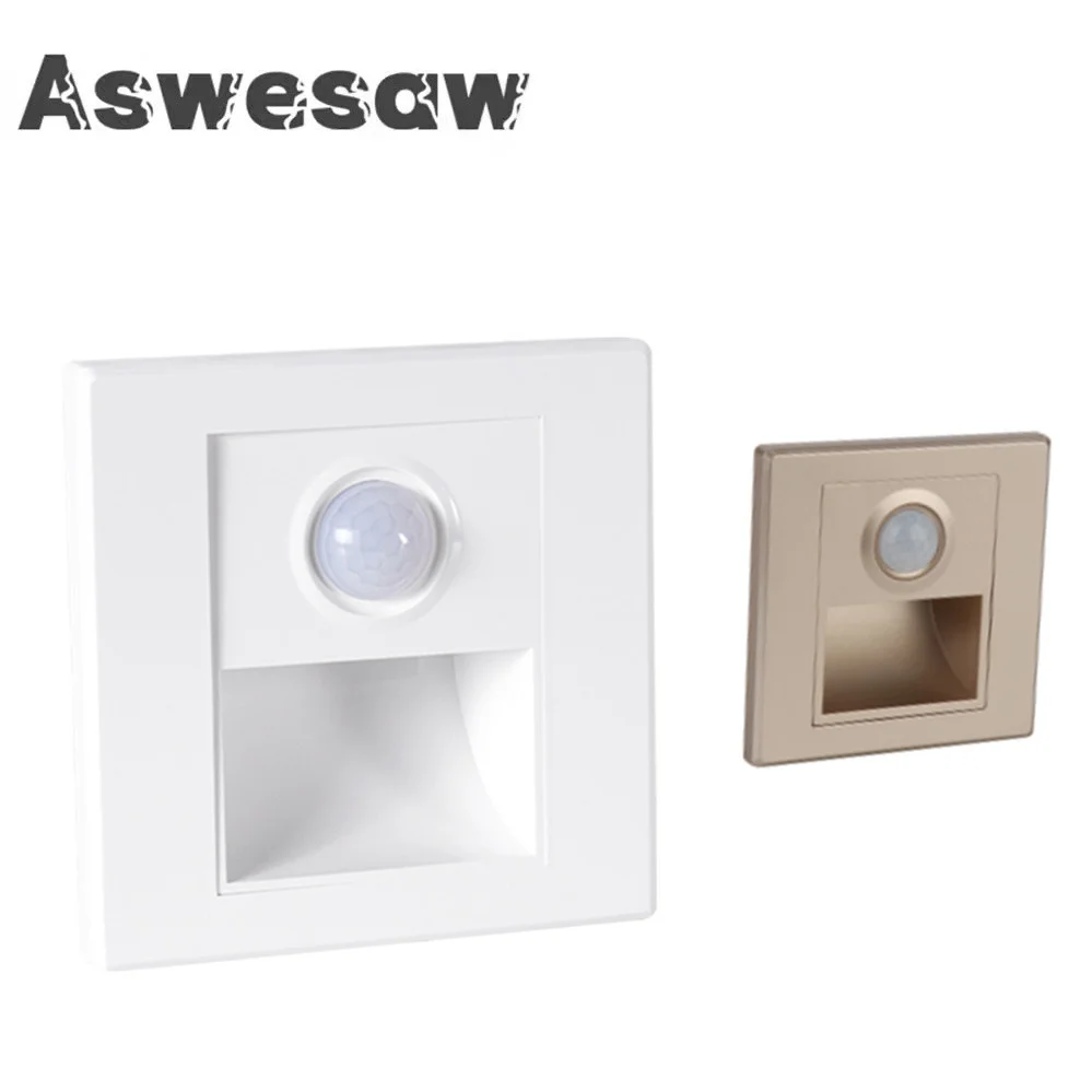 PIR Motion sensor Wall Lamp Switch Human Body Sensor Footlights  180° Sensor Range for Porch Corridor Corner Stair Lamp