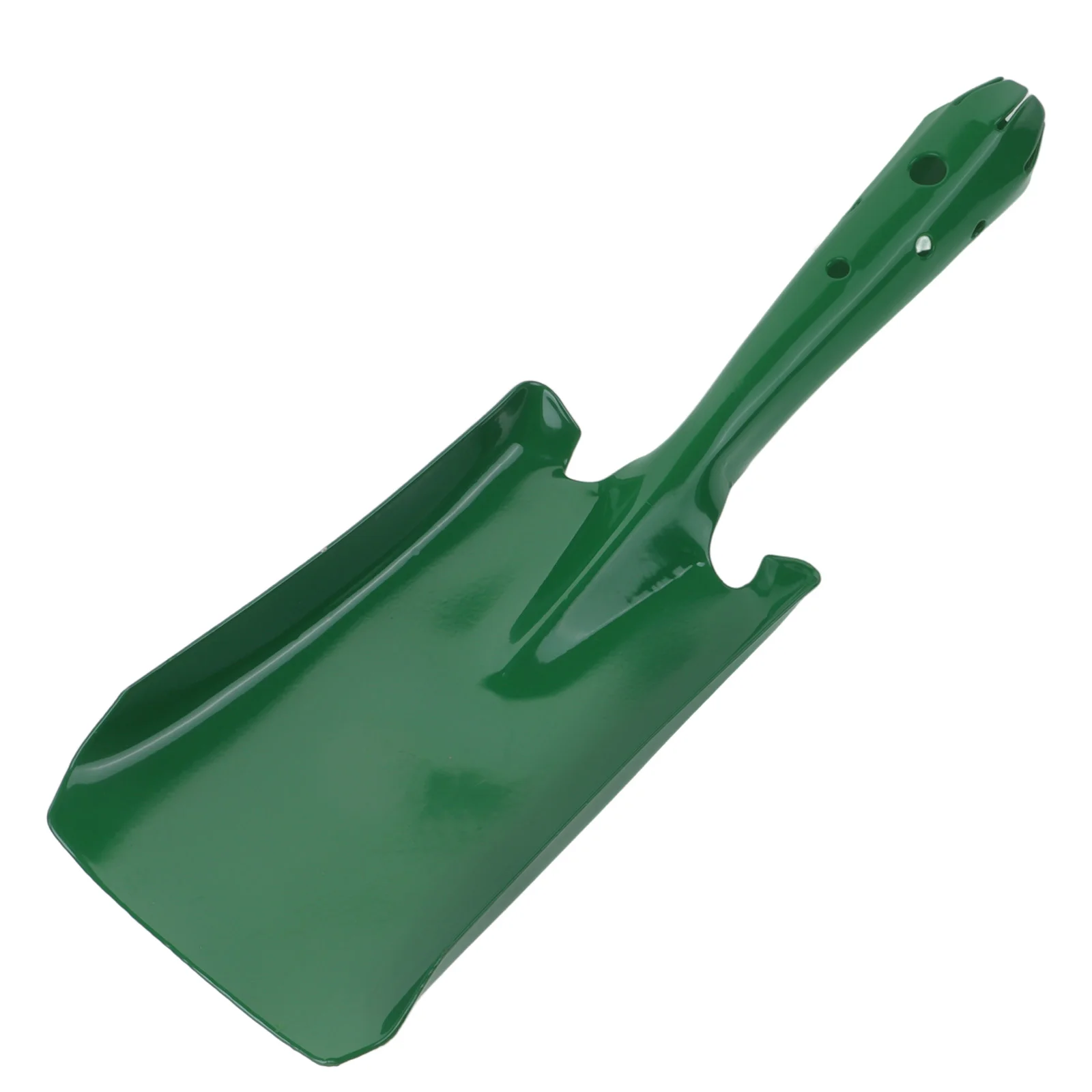 Green Iron Hand Spade for Fireplace Ash Cleaning Small Coal Home Gardening Outdoor Activities Extra Large Smooth Edge