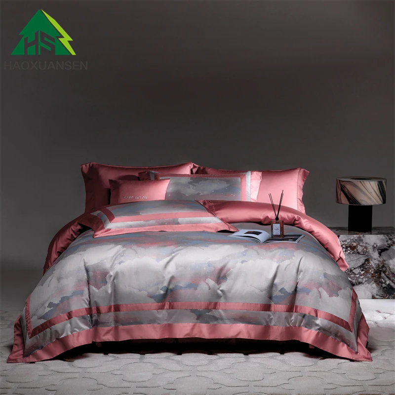 

Space Star Designer 1000TC Bedding Sets Gorgeous Delicate Jacquard Cotton Duvet Cover Pillowcase Sheets All Season Hotel Gifts