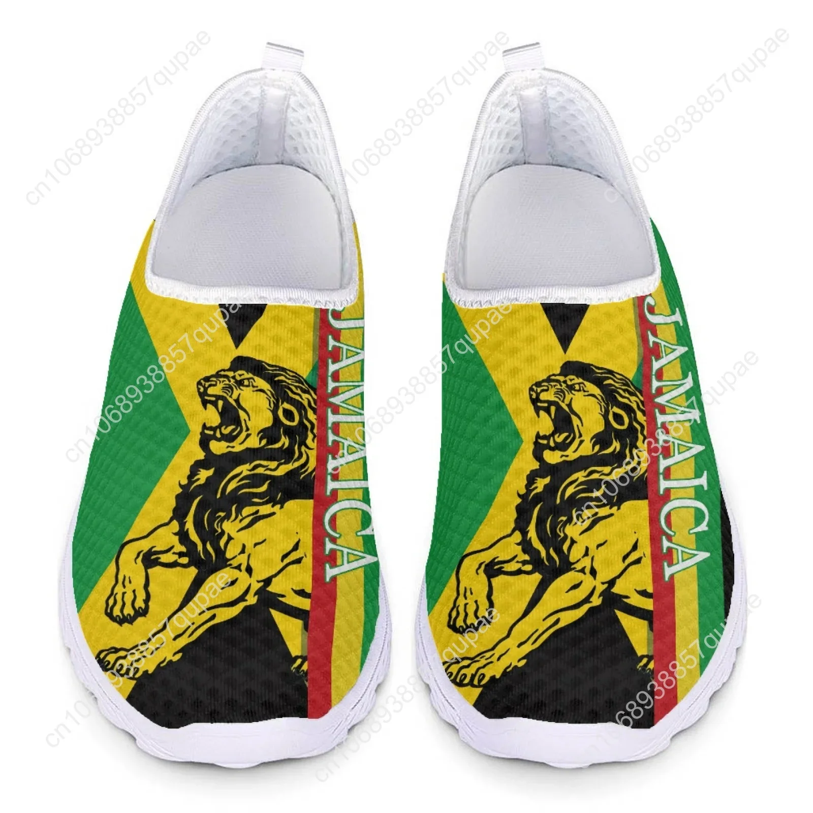 Fashion Jamaica Printed Mesh High Quality Sneakers Women Men Teenager Casual Fashion Custom Made Tennis Flat Couple Shoes