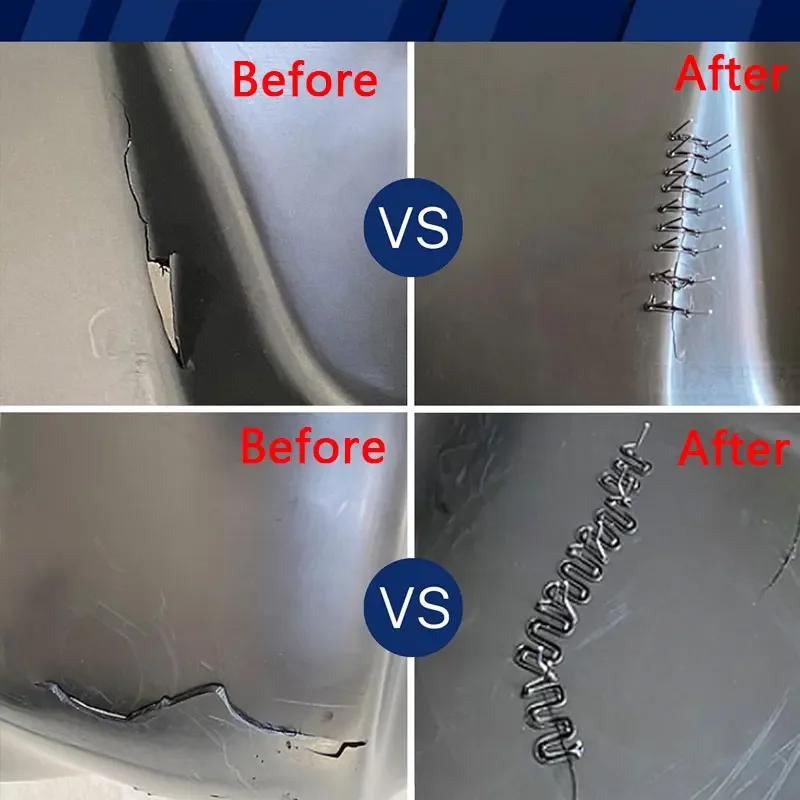 500 pçs/saco grampos quentes pára-choques reparação fio de soldagem para máquina de reparo pára-choques do carro painéis suportes da lâmpada plásticos 0.8/0.6mm