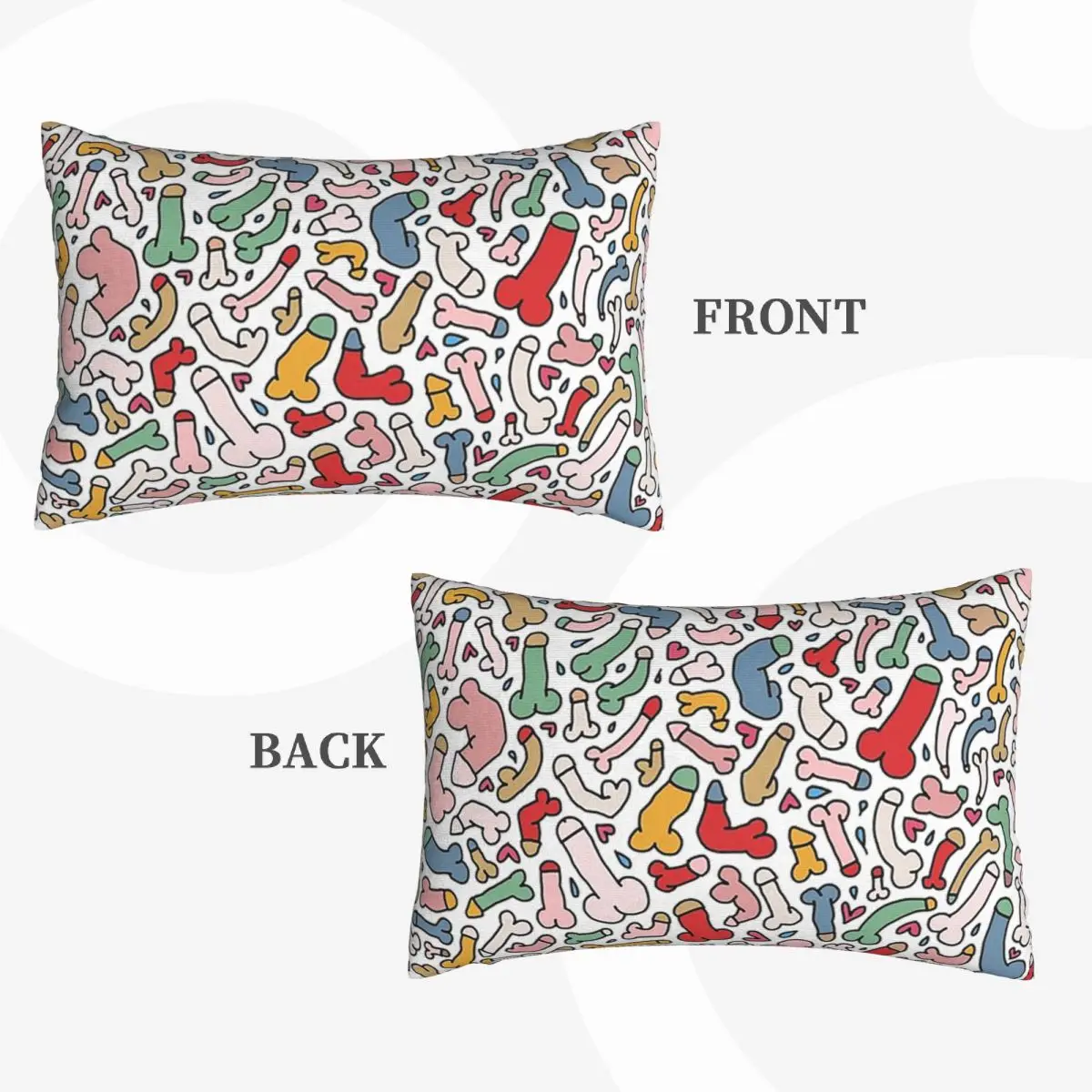 Dick Colorful Rectangle Pillowcase Cushion Cover Decorative Bedroom Bed Home Comfort Throw Pillow view 3