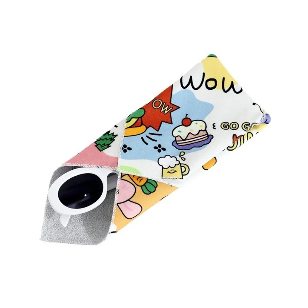 

Reusable Self-adhesive Hundred Sticker Cloth Square Protection Bag Silent Camera Lens Organizer Cute Laptop Bag for Cosmetics