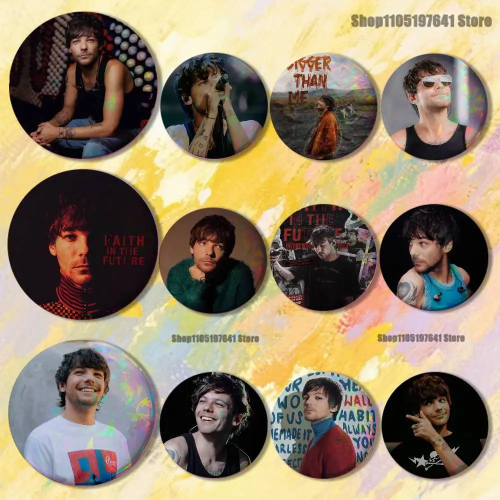 

Louis T-TomlinsonS Singer Badges Button Round Creative Pin Brooch Badge Bag Decor Accessories Fans Collect Friends Gifts