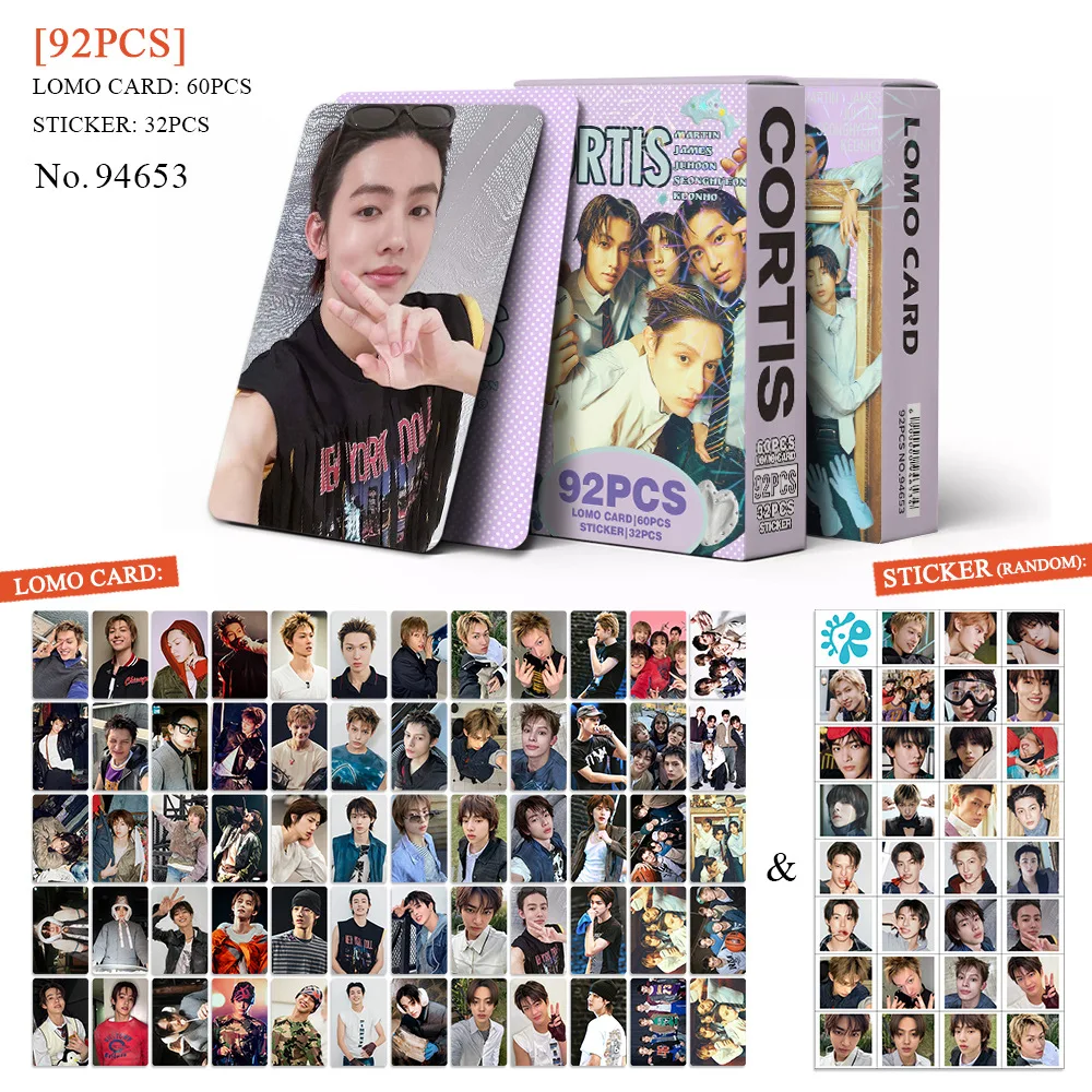 

Набор из 92 фотокарточек K-pop айдолов CORTIS: Мартин, Джеймс, Джухун, Сонхён, Кёнхо. HD-печать, стикеры, подарки для фанатов.