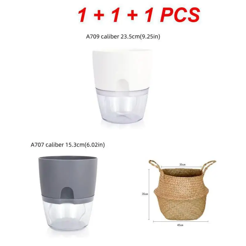 

Цветочный горшок для растений, офисный креативный автоматический гидропонный цветочный горшок с автоматическим поглощением воды, для дома