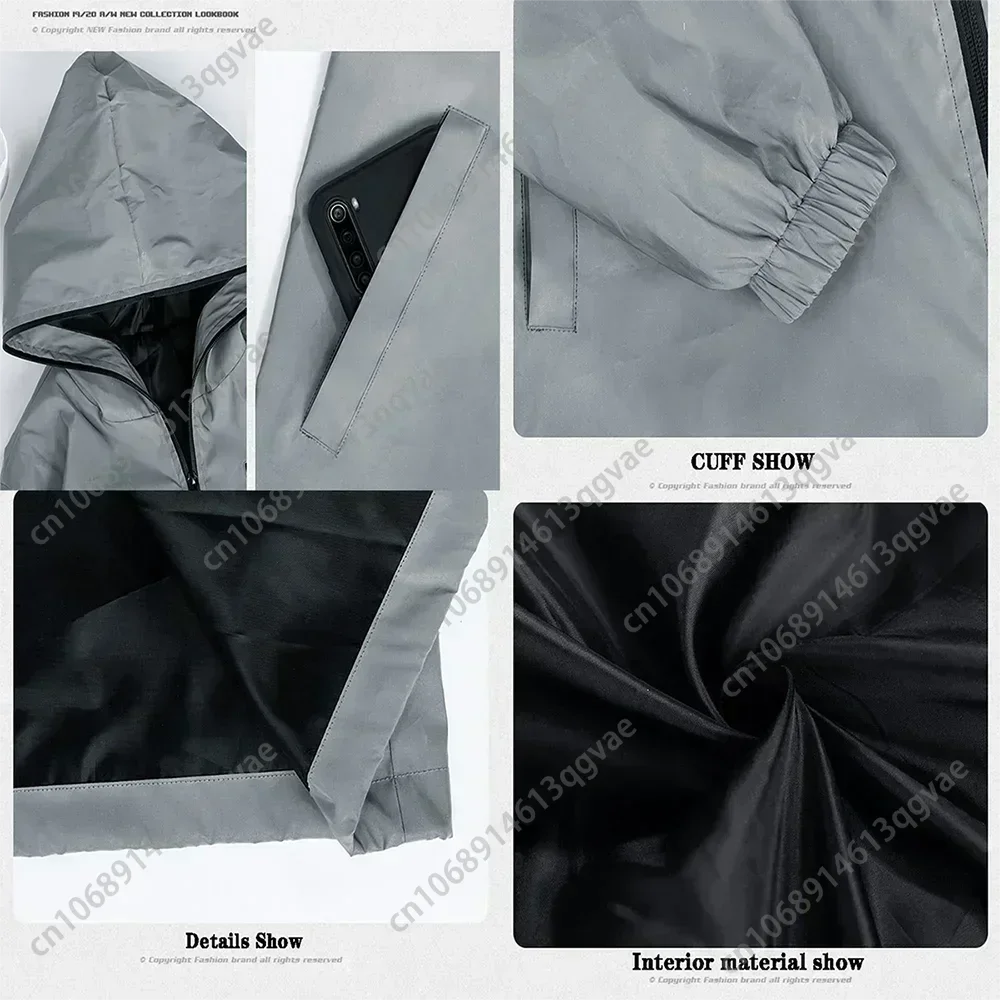 Limp Bizkit Metal Rock Band Reflective Jacket Mens Womens Coat Hooded Windbreaker Pocket Jackets Cycling Custom Made Hoodie