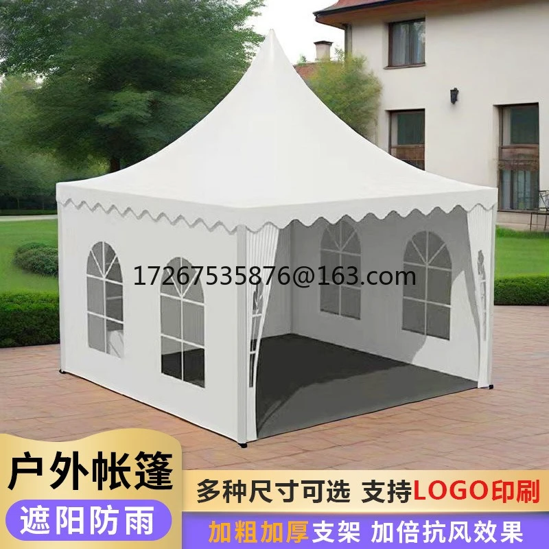 

Simple large tent, exhibition and sales activities, gazebo, bold and thickened column, spire tent