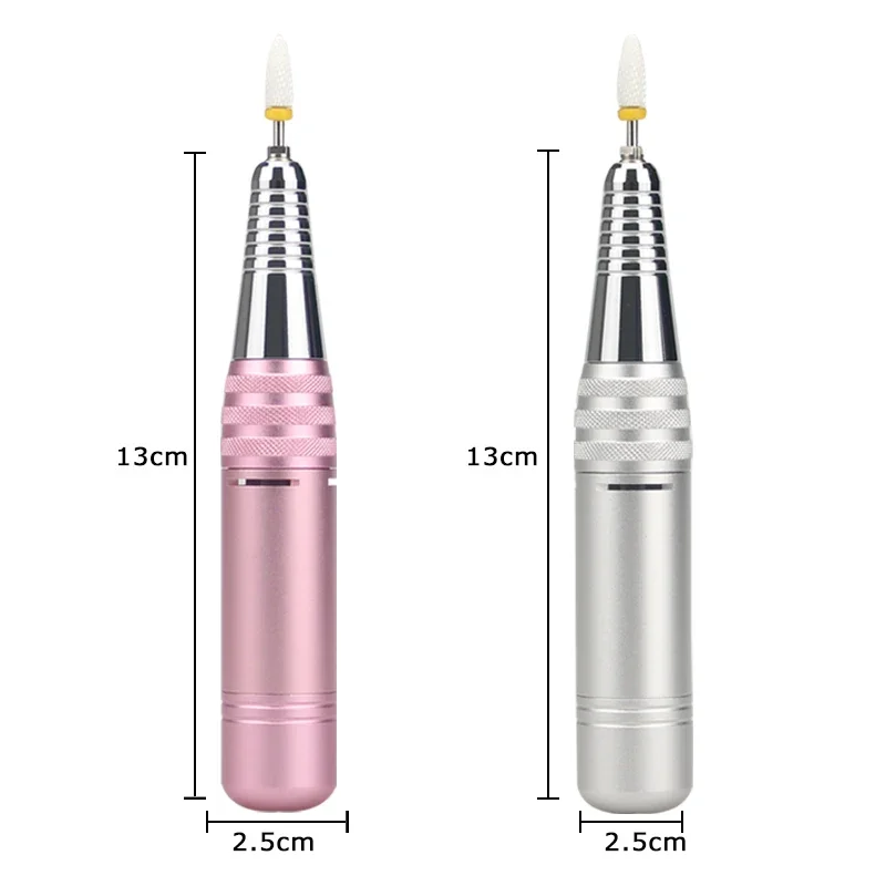 Electric Nail Drill Machine, USB Portable Nail Drill Pen, Gel Polish Milling Files, Bit Tool Set, 35000 RPM