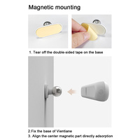 Wireless Mirror Vanity Lights Battery Operated LED Makeup Mirror Light Adjustable Color Brightness & Angle for Home Bathroom