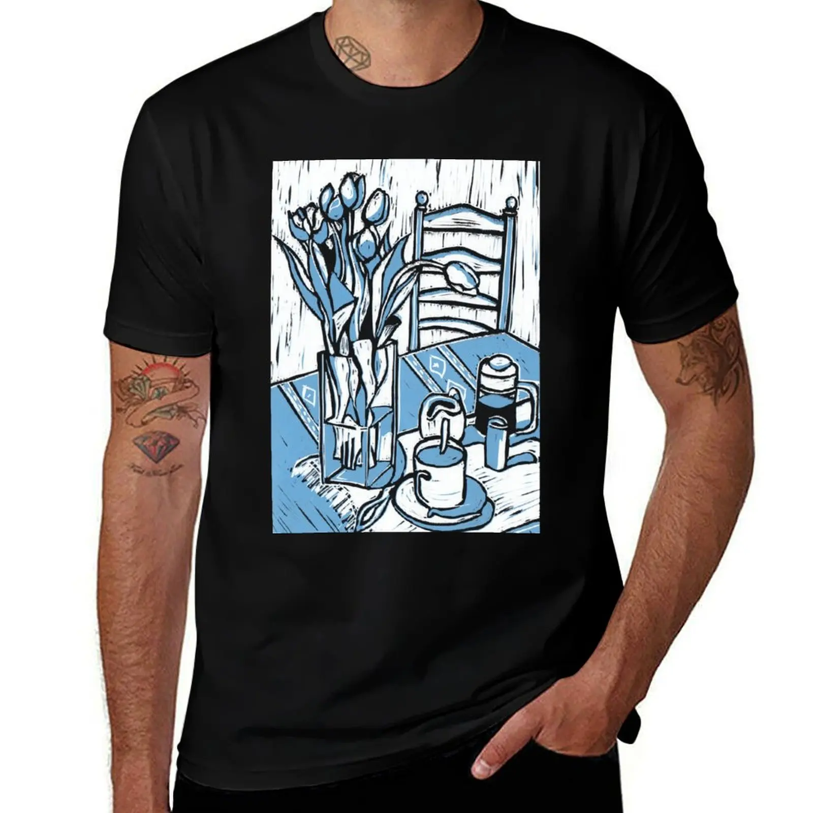

Coffee time! T-Shirt summer tops vintage anime shirt man t shirt valentines clothes heavyweight t shirts for men