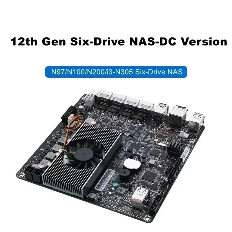 BoMaSN100 Nas Motherboard 2xm.2 Nvme 4x I226-v Support 6*sata 3.0 Ddr5 Mini Itx Router Mainboard Pciex1 2.5g Rj45 Lan Type-c