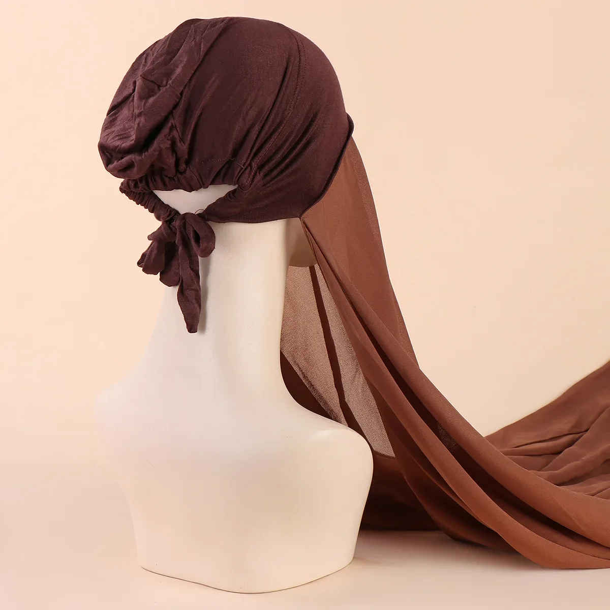 

Мгновенный хиджаб со шляпой, капот, легко носить, шаль с нижней частью для мусульманских женщин, тюрбан, повязка на голову, платок, повязка на голову Mujer