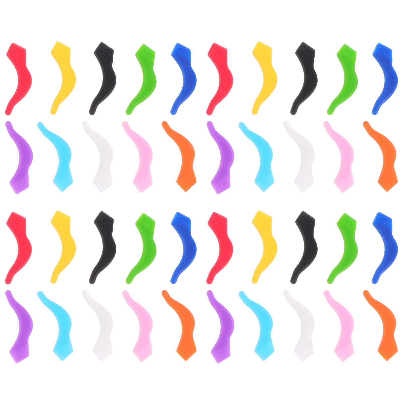 

40 Pcs Anti-slip Glasses Cover Sport Strap Grips Temple Holders Ear Hooks Retainers Non-slip Silicone Eyeglasses Accessories
