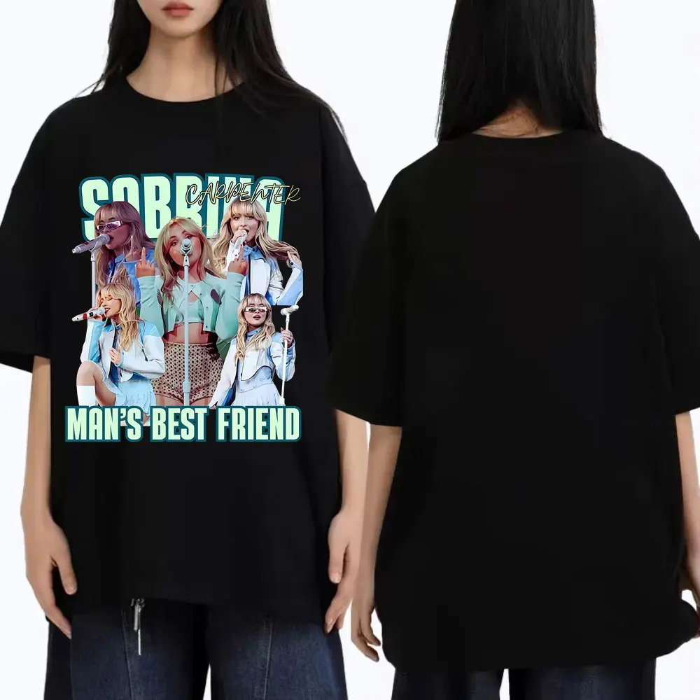 

Hot Sale Sabrina Carpenter Man's Best Friend T-shirt Men Women Fashion Pop Music Streetwear Male Oversized Soft Cotton T Shirts