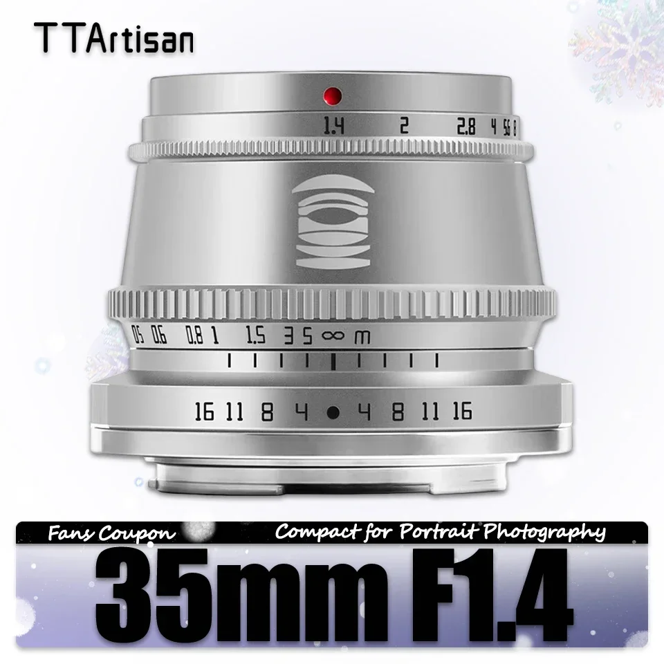 TTArtisan APS-C 35mm F1.4 Manual Focus Potrait Lens for Sony E Fujifilm XF Nikon Z Canon RF L M43 Mount