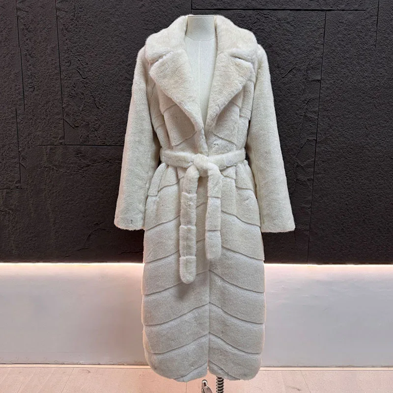 Winter Warm Capuchon Middellange Effen Kleur Bont & Nepbont Vrouwen Nieuwe Casual Imitatie Nertsen Bont Hoge Kwaliteit Vrouwen Bontjas H639