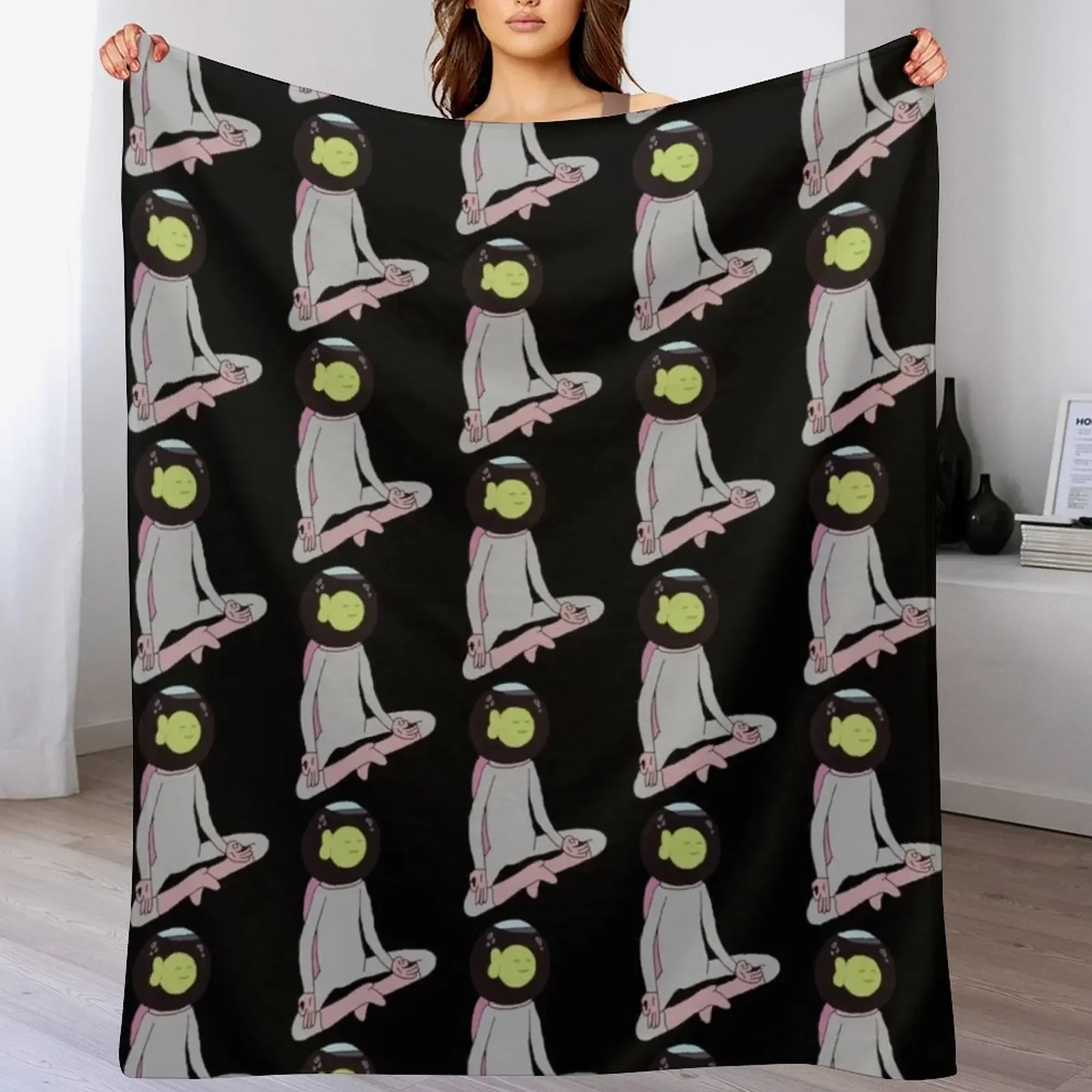 

Darryl the Fish - Midnight Gospel Throw Blanket Large warm for winter Blankets