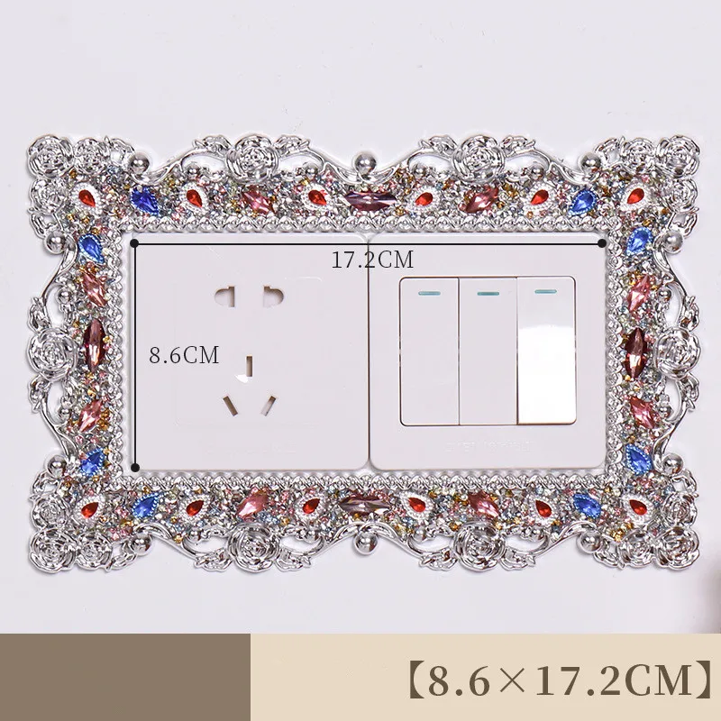 

Creative living room bedroom lamp wall socket protection decorative switch sticker wall sticker double switch cover decoration